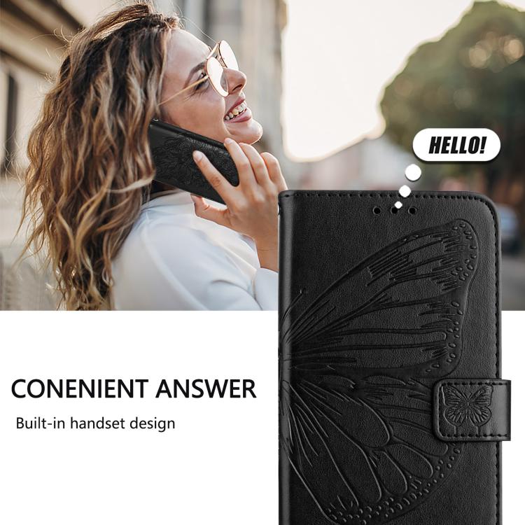 Embossed Butterfly Leather Phone Case, For iPhone 17, For iPhone Air, For iPhone 16 Pro Max