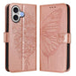 Embossed Butterfly Leather Phone Case, For iPhone 17, For iPhone Air, For iPhone 16 Pro Max