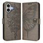 Embossed Butterfly Leather Phone Case, For iPhone 17, For iPhone Air, For iPhone 16 Pro Max