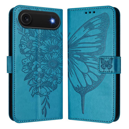 Embossed Butterfly Leather Phone Case, For iPhone 17, For iPhone Air, For iPhone 16 Pro Max