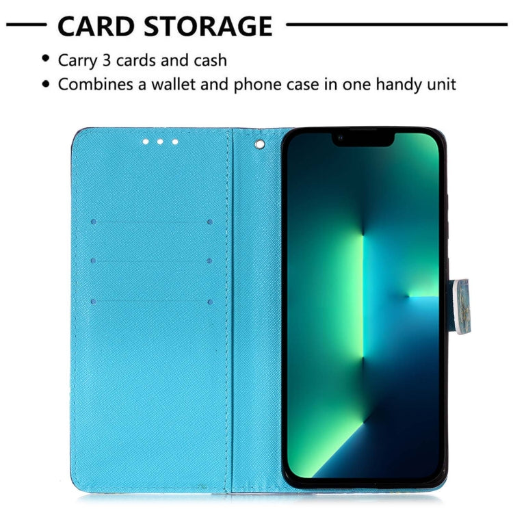 3D Painting Horizontal Flip Leather Phone Case