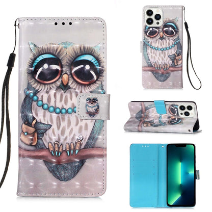3D Painting Horizontal Flip Leather Phone Case