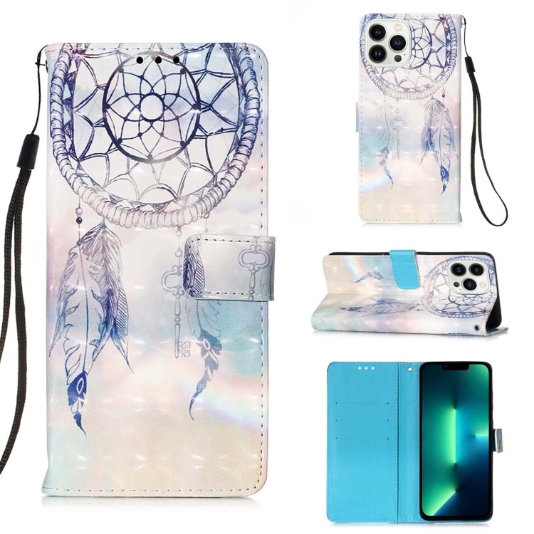 3D Painting Horizontal Flip Leather Phone Case