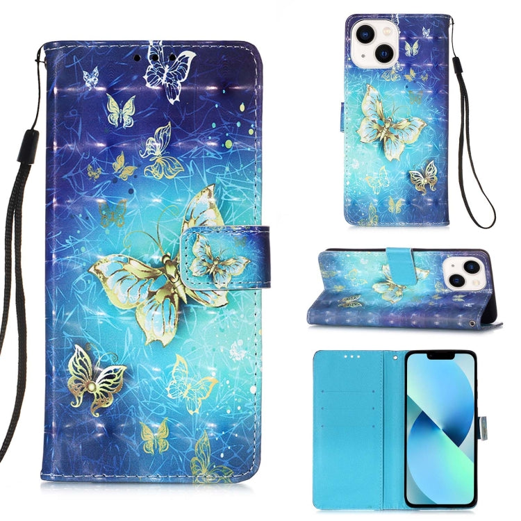3D Painting Horizontal Flip Leather Phone Case