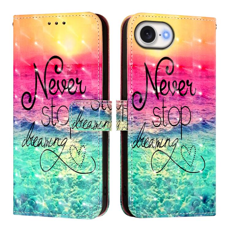 3D Painting Horizontal Flip Leather Phone Case, For iPhone 18 Pro / 17 Pro, For iPhone 18 Pro Max / 17 Pro Max, For iPhone 17e / 16e