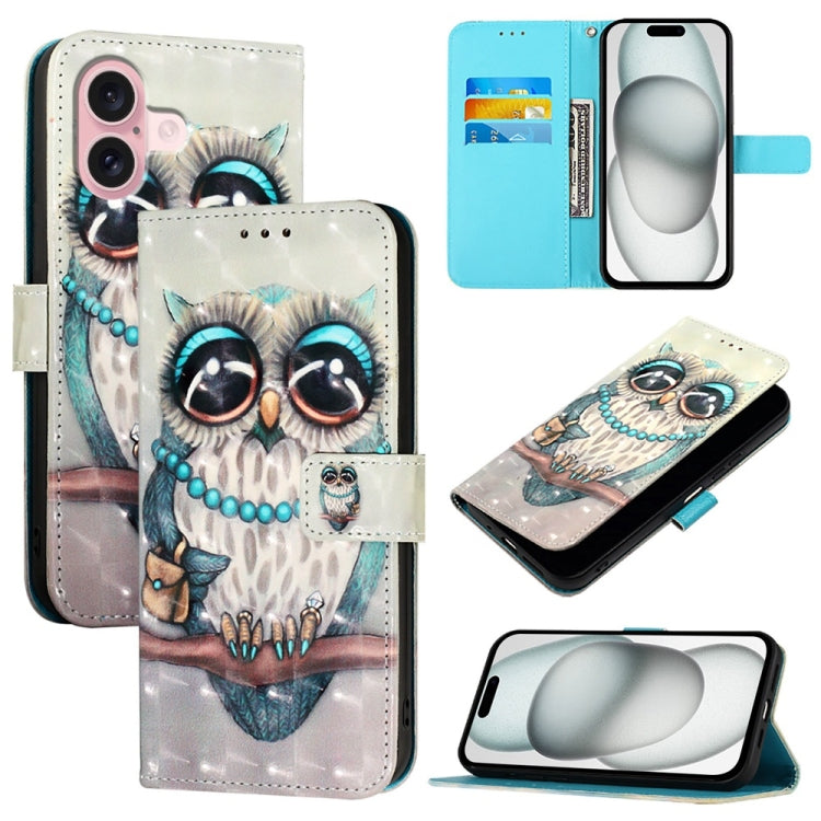 3D Painting Horizontal Flip Leather Phone Case