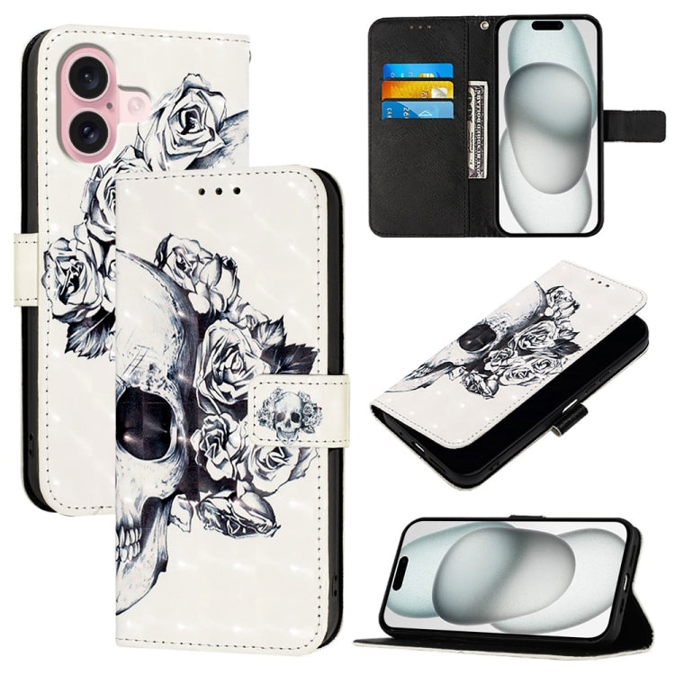3D Painting Horizontal Flip Leather Phone Case