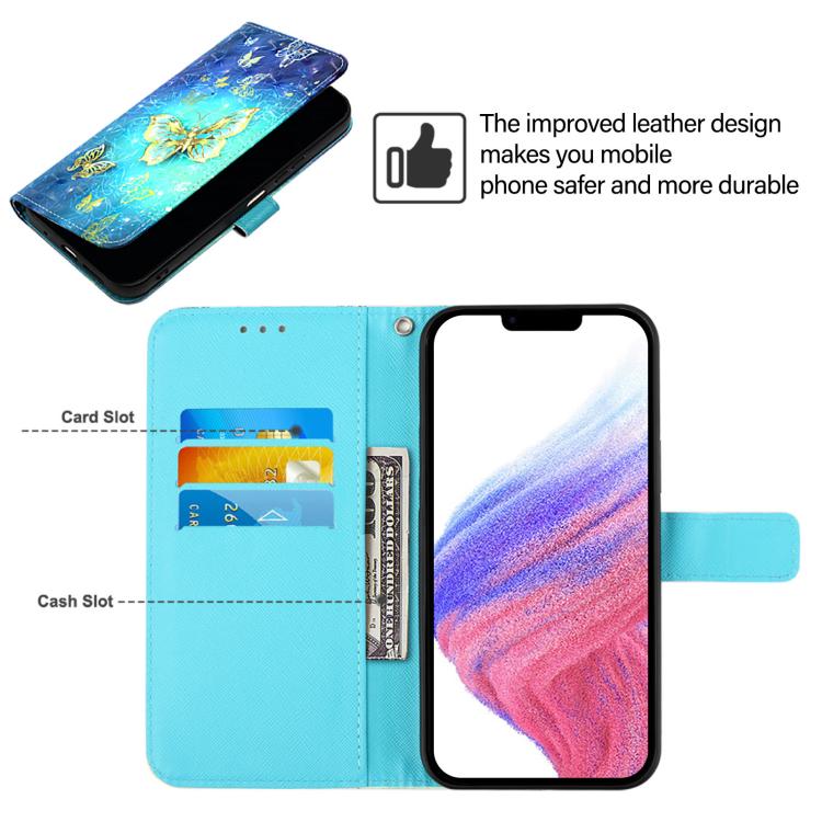 3D Painting Horizontal Flip Leather Phone Case, For iPhone 18 Pro / 17 Pro, For iPhone 18 Pro Max / 17 Pro Max, For iPhone 17e / 16e