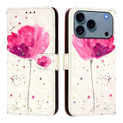 3D Painting Horizontal Flip Leather Phone Case, For iPhone 18 Pro / 17 Pro, For iPhone 18 Pro Max / 17 Pro Max, For iPhone 17e / 16e