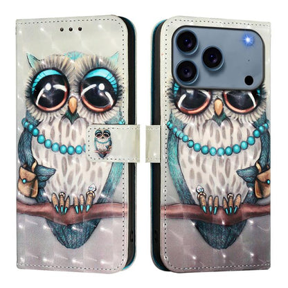 3D Painting Horizontal Flip Leather Phone Case, For iPhone 18 Pro / 17 Pro, For iPhone 18 Pro Max / 17 Pro Max, For iPhone 17e / 16e