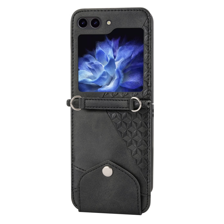 Cubic Grid Calf Texture Magnetic Leather Phone Case