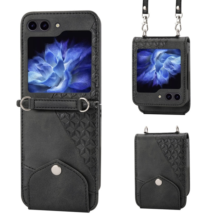 Cubic Grid Calf Texture Magnetic Leather Phone Case