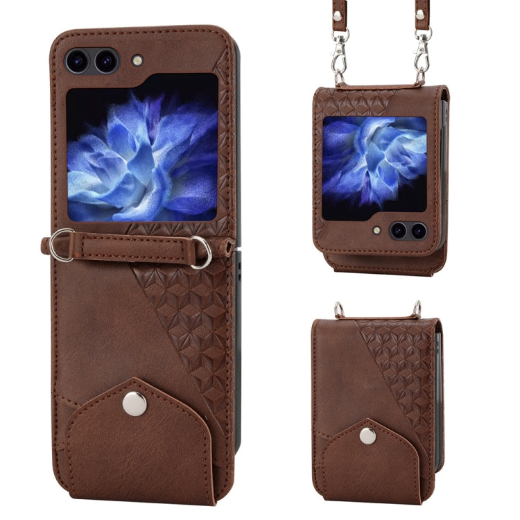 Cubic Grid Calf Texture Magnetic Leather Phone Case