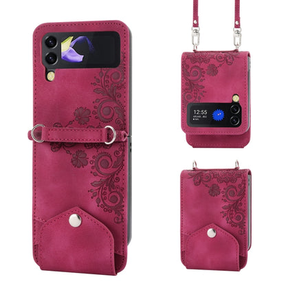 Skin Feel Flowers Embossed Wallet Leather Phone Case