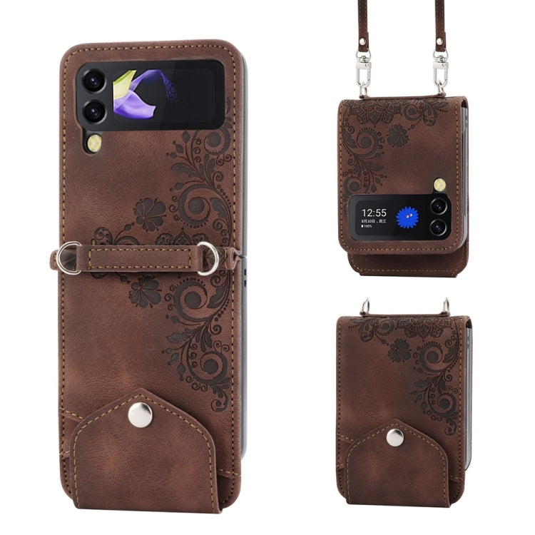 Skin Feel Flowers Embossed Wallet Leather Phone Case