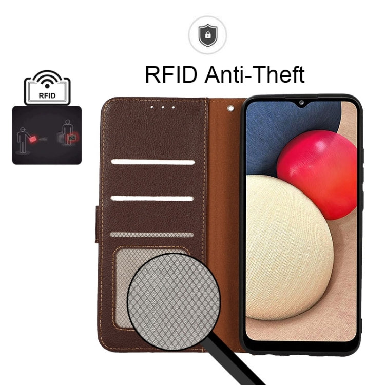 KHAZNEH Litchi Texture Leather RFID Phone Case, For OnePlus Nord 3 / Ace 2V