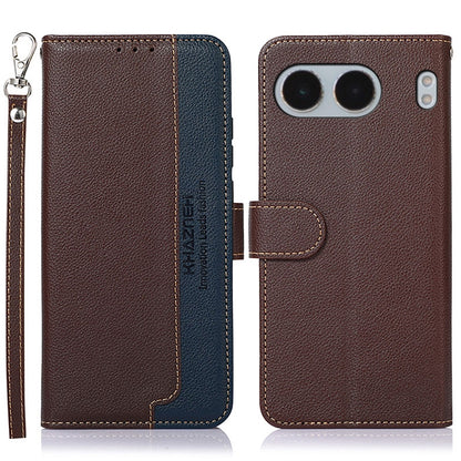KHAZNEH Litchi Texture Leather RFID Phone Case, For OnePlus Nord 5 / Ace 5 Ultra, For OnePlus Nord CE5 / Ace 5 Racing, For OnePlus Ace 5 Pro / Ace 5 / 13R, For OnePlus Nord 13, For OnePlus Nord 4, For OnePlus Nord CE4 5G Global