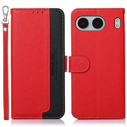 KHAZNEH Litchi Texture Leather RFID Phone Case, For OnePlus 15, For OnePlus Nord 5 / Ace 5 Ultra, For OnePlus Nord CE5 / Ace 5 Racing, For OnePlus Ace 5 Pro / Ace 5 / 13R, For OnePlus Nord 13, For OnePlus Nord 4