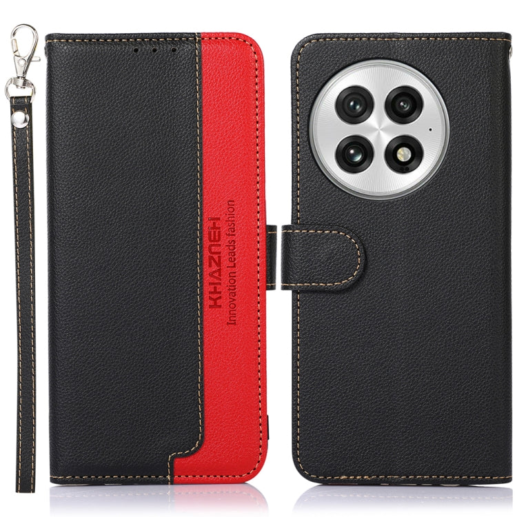 KHAZNEH Litchi Texture Leather RFID Phone Case, For OnePlus 15, For OnePlus Nord 5 / Ace 5 Ultra, For OnePlus Nord CE5 / Ace 5 Racing, For OnePlus Ace 5 Pro / Ace 5 / 13R, For OnePlus Nord 13, For OnePlus Nord 4