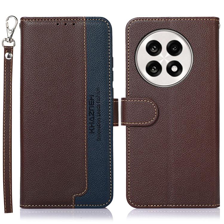 KHAZNEH Litchi Texture Leather RFID Phone Case, For OnePlus 15, For OnePlus Nord 5 / Ace 5 Ultra, For OnePlus Nord CE5 / Ace 5 Racing, For OnePlus Ace 5 Pro / Ace 5 / 13R, For OnePlus Nord 13, For OnePlus Nord 4
