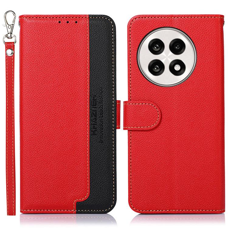 KHAZNEH Litchi Texture Leather RFID Phone Case, For OnePlus Nord 5 / Ace 5 Ultra, For OnePlus Nord CE5 / Ace 5 Racing, For OnePlus Ace 5 Pro / Ace 5 / 13R, For OnePlus Nord 13, For OnePlus Nord 4, For OnePlus Nord CE4 5G Global