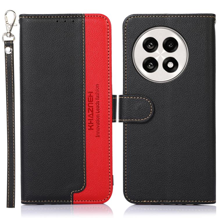 KHAZNEH Litchi Texture Leather RFID Phone Case, For OnePlus 15, For OnePlus Nord 5 / Ace 5 Ultra, For OnePlus Nord CE5 / Ace 5 Racing, For OnePlus Ace 5 Pro / Ace 5 / 13R, For OnePlus Nord 13, For OnePlus Nord 4
