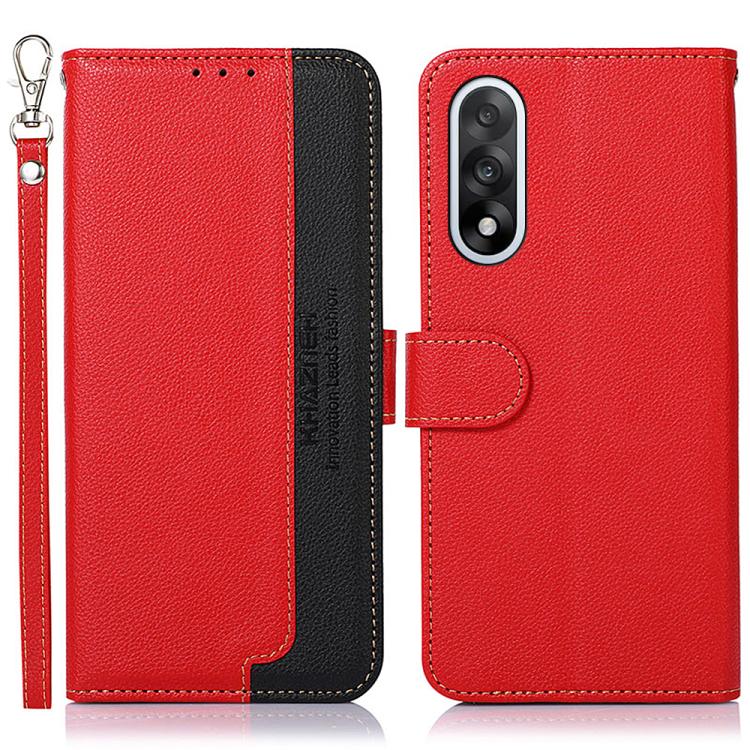 KHAZNEH Litchi Texture Leather RFID Phone Case, For OnePlus 15, For OnePlus Nord 5 / Ace 5 Ultra, For OnePlus Nord CE5 / Ace 5 Racing, For OnePlus Ace 5 Pro / Ace 5 / 13R, For OnePlus Nord 13, For OnePlus Nord 4