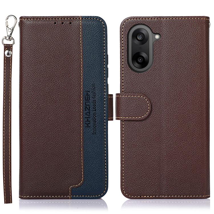 KHAZNEH Litchi Texture Leather RFID Phone Case, For OnePlus 15, For OnePlus Nord 5 / Ace 5 Ultra, For OnePlus Nord CE5 / Ace 5 Racing, For OnePlus Ace 5 Pro / Ace 5 / 13R, For OnePlus Nord 13, For OnePlus Nord 4