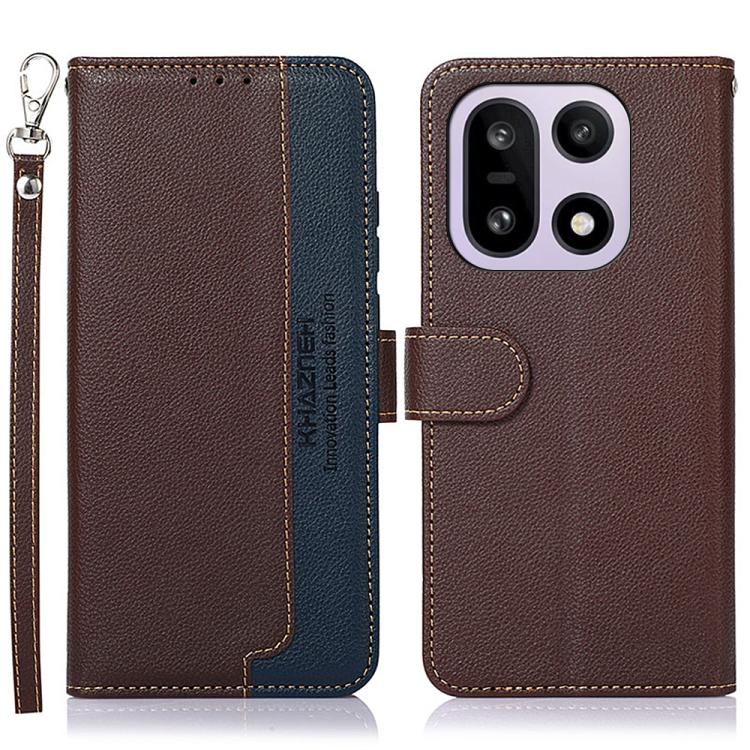 KHAZNEH Litchi Texture Leather RFID Phone Case, For OnePlus 15, For OnePlus Nord 5 / Ace 5 Ultra, For OnePlus Nord CE5 / Ace 5 Racing, For OnePlus Ace 5 Pro / Ace 5 / 13R, For OnePlus Nord 13, For OnePlus Nord 4