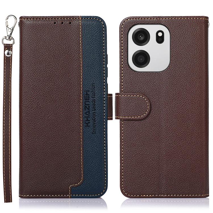 KHAZNEH Litchi Texture Leather RFID Phone Case, For OnePlus Nord CE6 Lite 5G Global, For OnePlus Ace 6 Ultra, For OnePlus 15T, For OnePlus Turbo 6 / 6V, For OnePlus 15R / Ace 6 / Ace 6T, For OnePlus 15