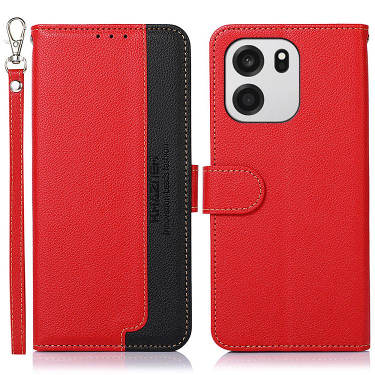 KHAZNEH Litchi Texture Leather RFID Phone Case, For OnePlus Nord CE6 Lite 5G Global, For OnePlus Ace 6 Ultra, For OnePlus 15T, For OnePlus Turbo 6 / 6V, For OnePlus 15R / Ace 6 / Ace 6T, For OnePlus 15