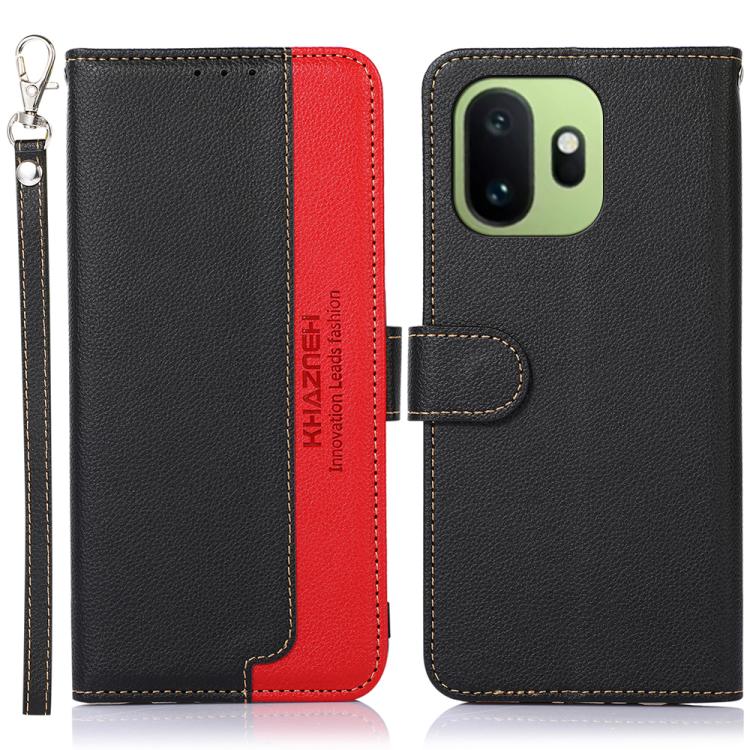 KHAZNEH Litchi Texture Leather RFID Phone Case, For OnePlus Nord CE6 Lite 5G Global, For OnePlus Ace 6 Ultra, For OnePlus 15T, For OnePlus Turbo 6 / 6V, For OnePlus 15R / Ace 6 / Ace 6T, For OnePlus 15
