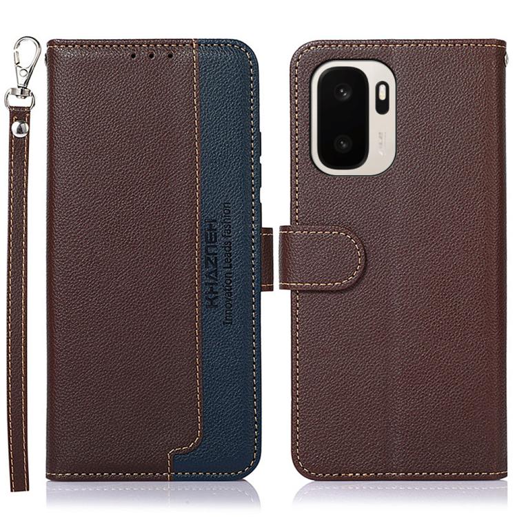 KHAZNEH Litchi Texture Leather RFID Phone Case, For OnePlus Nord CE6 Lite 5G Global, For OnePlus Ace 6 Ultra, For OnePlus 15T, For OnePlus Turbo 6 / 6V, For OnePlus 15R / Ace 6 / Ace 6T, For OnePlus 15