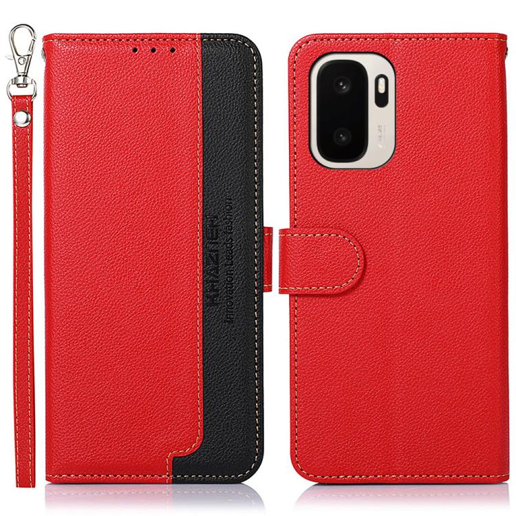KHAZNEH Litchi Texture Leather RFID Phone Case, For OnePlus Nord CE6 Lite 5G Global, For OnePlus Ace 6 Ultra, For OnePlus 15T, For OnePlus Turbo 6 / 6V, For OnePlus 15R / Ace 6 / Ace 6T, For OnePlus 15