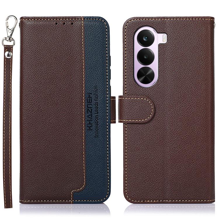 KHAZNEH Litchi Texture Leather RFID Phone Case, For OnePlus Nord CE6 Lite 5G Global, For OnePlus Ace 6 Ultra, For OnePlus 15T, For OnePlus Turbo 6 / 6V, For OnePlus 15R / Ace 6 / Ace 6T, For OnePlus 15