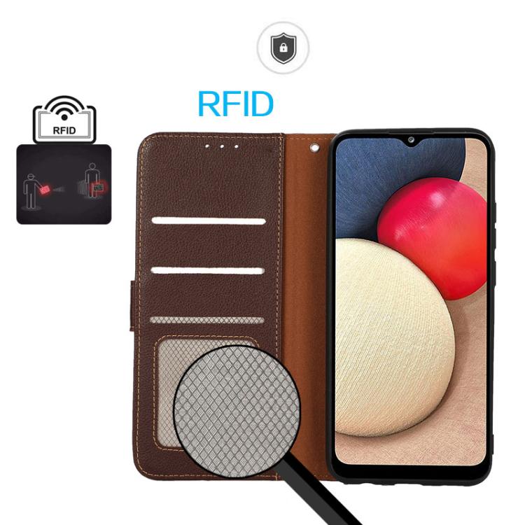 KHAZNEH Litchi Texture Leather RFID Phone Case, For OnePlus Nord CE6 Lite 5G Global, For OnePlus Ace 6 Ultra, For OnePlus 15T, For OnePlus Turbo 6 / 6V, For OnePlus 15R / Ace 6 / Ace 6T, For OnePlus 15