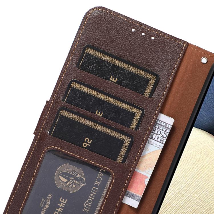 KHAZNEH Litchi Texture Leather RFID Phone Case, For OnePlus Nord CE6 Lite 5G Global, For OnePlus Ace 6 Ultra, For OnePlus 15T, For OnePlus Turbo 6 / 6V, For OnePlus 15R / Ace 6 / Ace 6T, For OnePlus 15