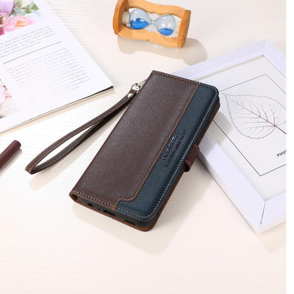 KHAZNEH Litchi Texture Leather RFID Phone Case, For OnePlus Nord CE6 Lite 5G Global, For OnePlus Ace 6 Ultra, For OnePlus 15T, For OnePlus Turbo 6 / 6V, For OnePlus 15R / Ace 6 / Ace 6T, For OnePlus 15