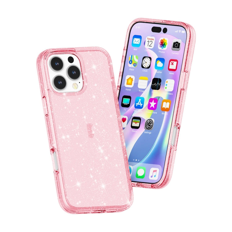 Shockproof Terminator Glitter Powder Phone Case, For iPhone 16 Pro Max, For iPhone 16 Pro, For iPhone 16 Plus, For iPhone 16