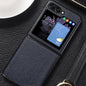 Genuine Leather Shockproof Protective Phone Case, For Samsung Galaxy Z Flip6 / Flip7 FE, For Samsung Galaxy Z Flip5
