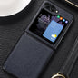 Genuine Leather Shockproof Protective Phone Case, For Samsung Galaxy Z Flip6 / Flip7 FE, For Samsung Galaxy Z Flip5