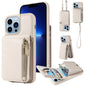 Crossbody Lanyard Zipper Wallet Leather Phone Case, For iPhone SE 2022/ 7 / 8, For iPhone 13 Pro Max, For iPhone 13 Pro, For iPhone 13