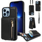 Crossbody Lanyard Zipper Wallet Leather Phone Case, For iPhone SE 2022/ 7 / 8, For iPhone 13 Pro Max, For iPhone 13 Pro, For iPhone 13