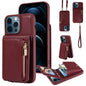 Crossbody Lanyard Zipper Wallet Leather Phone Case, For iPhone 12 / 12 Pro, For iPhone 12 Pro Max, For iPhone 11 Pro Max, For iPhone 11