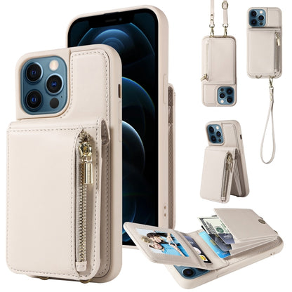 Crossbody Lanyard Zipper Wallet Leather Phone Case, For iPhone 12 / 12 Pro, For iPhone 12 Pro Max, For iPhone 11 Pro Max, For iPhone 11