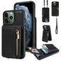Crossbody Lanyard Zipper Wallet Leather Phone Case, For iPhone 12 / 12 Pro, For iPhone 12 Pro Max, For iPhone 11 Pro Max, For iPhone 11