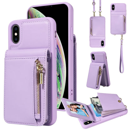Crossbody Lanyard Zipper Wallet Leather Phone Case, For iPhone 11 Pro, For iPhone X / XS, For iPhone XR, For iPhone XS Max