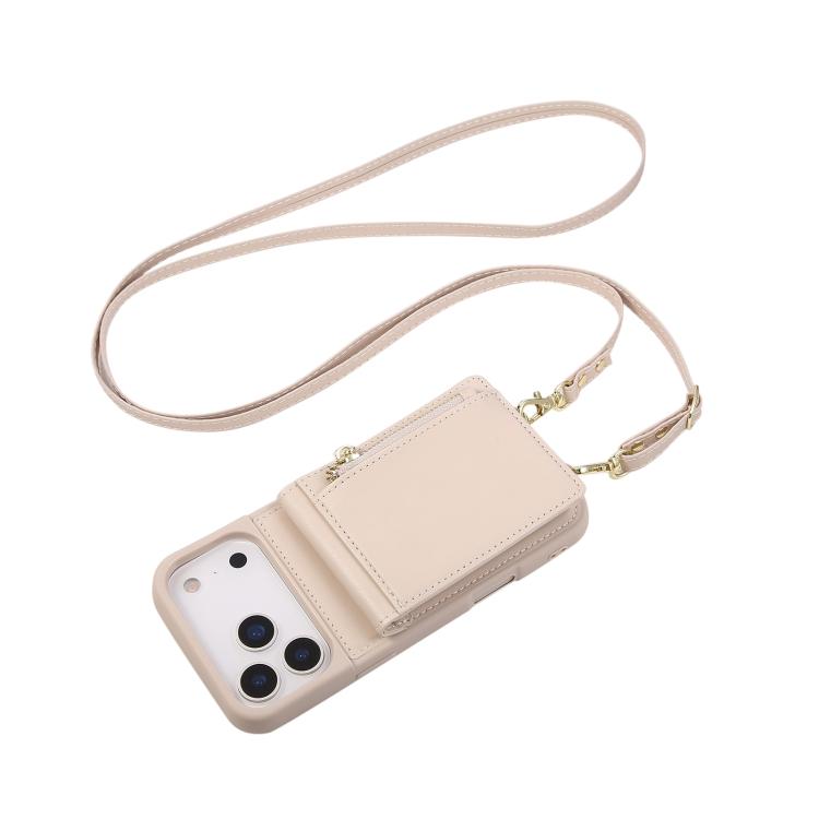 Crossbody Lanyard Zipper Wallet Leather Phone Case, For iPhone 17 Pro Max, For iPhone 17 Pro, For iPhone 17, For iPhone Air
