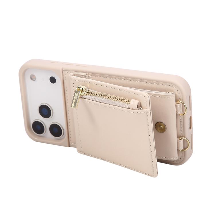 Crossbody Lanyard Zipper Wallet Leather Phone Case, For iPhone 17 Pro Max, For iPhone 17 Pro, For iPhone 17, For iPhone Air