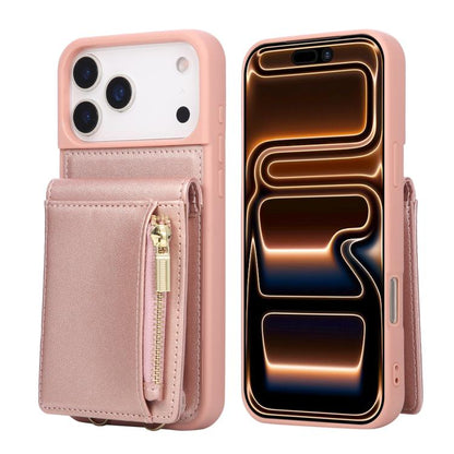 Crossbody Lanyard Zipper Wallet Leather Phone Case, For iPhone 18 / 17, For iPhone 18 Pro / 17 Pro, For iPhone 18 Pro Max / 17 Pro Max, For iPhone Air